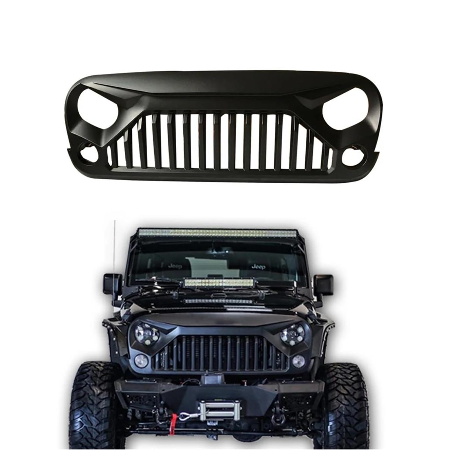 Amazon | フロントグリル フロント メッシュ グリル ラングラー JK 4x4